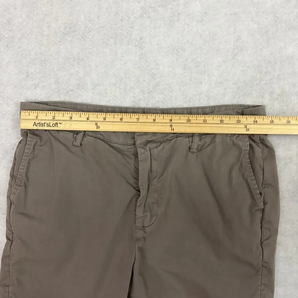 James Perse Bermuda Shorts Womens 26 Brown Cuffed Hem Preppy Cotton - Picture 4 of 10